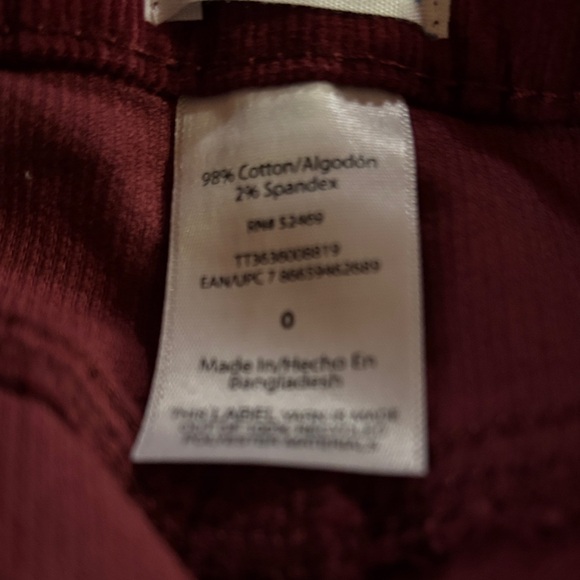 NWOT Maroon Women's Corduroy Pencil  Skirt - Picture 6 of 6